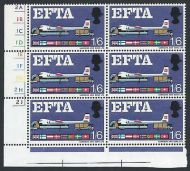 Sg 716j 1967 EFTA 1 6 (Ord) Cylinder Block With Listed Flaw UNMOUNTED MINT