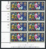 1969 Christmas 5d Cylinder Block Perf F (P E) - MNH