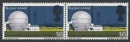 1966 British Technology 1 6 (Ord) Pair - Downward Shift of Blue - MNH