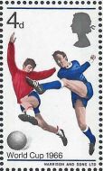 1966 World Cup 4d (Phos) - Red Shift Up Variety - MNH