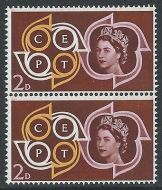 1961 CEPT Conference 2d - Listed Flaw - White Ear - MNH
