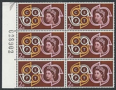 1961 CEPT Conference 2d - Listed Flaw - White Ear - Positional Block - MNH