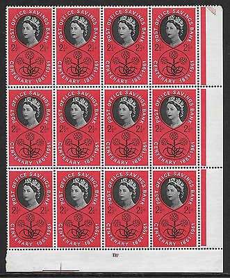 1961 Post Office Savings Bank 2 1 2d - Listed Flaw - Forehead Retouch - MNH
