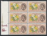 1963 National Nature Week 3d Ord  Phos with listed Caterpillar Flaw  NB - MNH