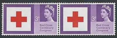 1963 Red Cross 3d (Ord) - Listed Flaw - Repaired Cross - MNH