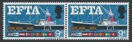 1967 EFTA 9d (Ord) - Listed Quay Flaw - MNH