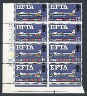 Sg 716j EFTA 1 6 (Ord) - Listed Flaw - Break in Frame Cyl Block UNMOUNTED MINT
