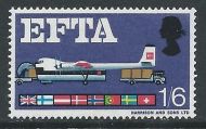 1966 EFTA 1 6 (Ord) - Listed Flaw - Broken Ribbon - MNH