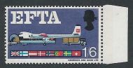 1966 EFTA 1 6 (Phos) - Listed Flaw - Broken Strut - MNH