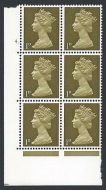 Pre-decimal Machin 1d PVA Cylinder 4 Perf A Dot - MNH