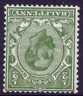 sg334wi Spec ½d Pale Green Downey Wmk inverted UNMOUNTED MINT/MNH