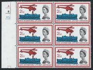 1963 Lifeboat 2 1 2d Ord No dot Cylinder (R12) - Listed Missing Neckline - MNH