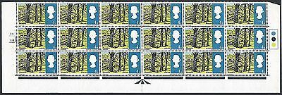 1966 Landscapes 4d Ord No Dot Cylinder Block Strip With Listed Flaw - MNH