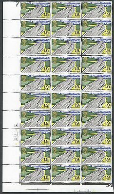 1968 Bridges 1 9  Cylinder Quarter Sheet With Variety - MNH