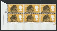1966 British Technology 4d Phos Cylinder Strip - Narrow Band x 2 - MNH