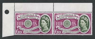 Sg 621a 1960 CEPT Europa 6d - Listed Flaw - Broken Diadem - UNMOUNTED MINT
