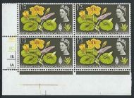 1964 Botanical 1 3 Ord Cylinder Block - Varieties - MNH