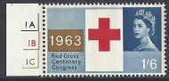 1963 sg644pa Narrow Band Red Cross 1 6 Phosphor Cylinder 1A1B1C No Dot MNH