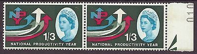 1962 sg 633pa NPY 1 3 phos narrow right band - MNH