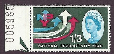1962 sg 633pa NPY 1 3 phos narrow left band - marginal single - MNH