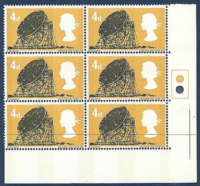 1966 sg701pb British Technology 4d (Phos) - Variety narrow right band - MNH