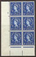 Sg S14d 1d Wilding Edward Wmk Cylinder 2 No Dot perf type A(E I) UNMOUNTED MINT