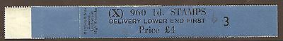 1d Tudor watermark Vertical Delivery Coil leader X 3 MNH
