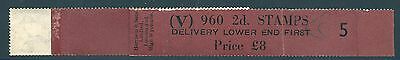 2d Edward Crown watermark sideways Delivery Coil leader V 5 MNH