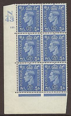 2½d Light Blue Cylinder Control N 43 121 Dot perf 5(E I) UNMOUNTED MINT MNH