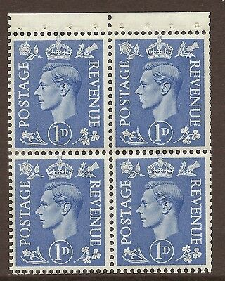 QB16b perf type P -1d Light Ultramarine Booklet pane UNMOUNTED MINT