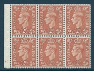 QB30 2d Pale Orange Booklet pane perf Le Cyl H45 Dot UNMOUNTED MNT MNH