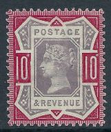 Sg210 K39g 10d Purple  Carmine variety - damage to value tab UNMOUNTED MINT MNH