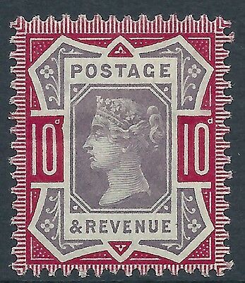 Sg210c spec K39(3) 10d Purple  Scarlet damage to frame MOUNTED MINT