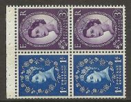 SB55 Wilding booklet pane 9.5mm Phos S/W left perf type AP UNMOUNTED MNT/MNH