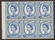 SB111 Wilding booklet pane Violet phos 9.5mm perf type I UNMOUNTED MNT MNH
