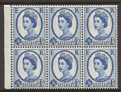 SB111 Wilding booklet pane Violet phos 9.5mm perf type Ie Bottom UNMOUNTED MNT