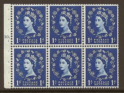 SB30 Wilding booklet pane Crown on Cream cylinder F10T Dot UNMOUNTED MNT MNH