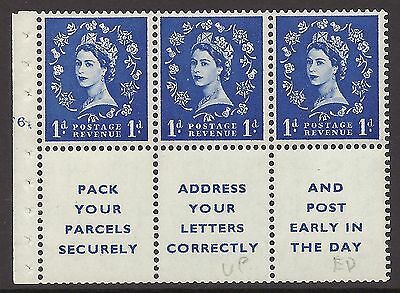 SB29 Wilding booklet Se-tenant pane cylinder F6 Dot UNMOUNTED MNT MNH