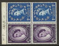 SB51 Wilding booklet pane Violet Phos S/W Left perf type I UNMOUNTED MNT/MNH