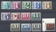 Sg D77 - D89 1970 Decimal Full set of Postage Dues UNMOUNTED MINT MNH