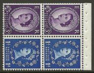 SB48 Wilding booklet pane Blue phos S W Right perf type I UNMOUNTED MNT MNH