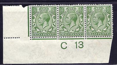 N14(11) ½d Bright Yellow Green Control C 13 imperf UNMOUNTED MINT MNH