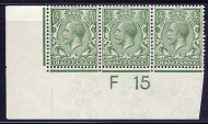 N14(8) ½d Yellow Green Control F 15 imperf UNMOUNTED MINT MNH