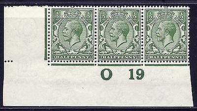 N14(7) ½d Deep Bright Green Control O 19 imperf UNMOUNTED MINT MNH