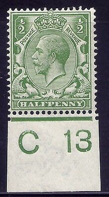 N14(11) ½d Bright Yellow Green Control C 13 imperf UNMOUNTED MINT MNH