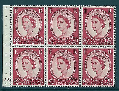 SB80 Wilding booklet pane Tudor Crown perf type Ie cyl J3 Dot UNMOUNTED MNT