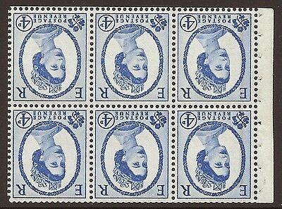 SB105ab Wilding booklet pane Crowns perf type I UNMOUNTED MNT MNH