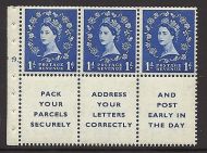 SB29 Wilding booklet Se-tenant pane cylinder F9 Dot UNMOUNTED MNT MNH