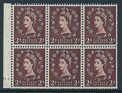 SB77 variety Wilding booklet pane Edward cylinder H1 No Dot UNMOUNTED MNT MNH