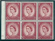 SB81 Wilding booklet pane Edward Crown perf type I cyl J5 No Dot UNMOUNTED MNT